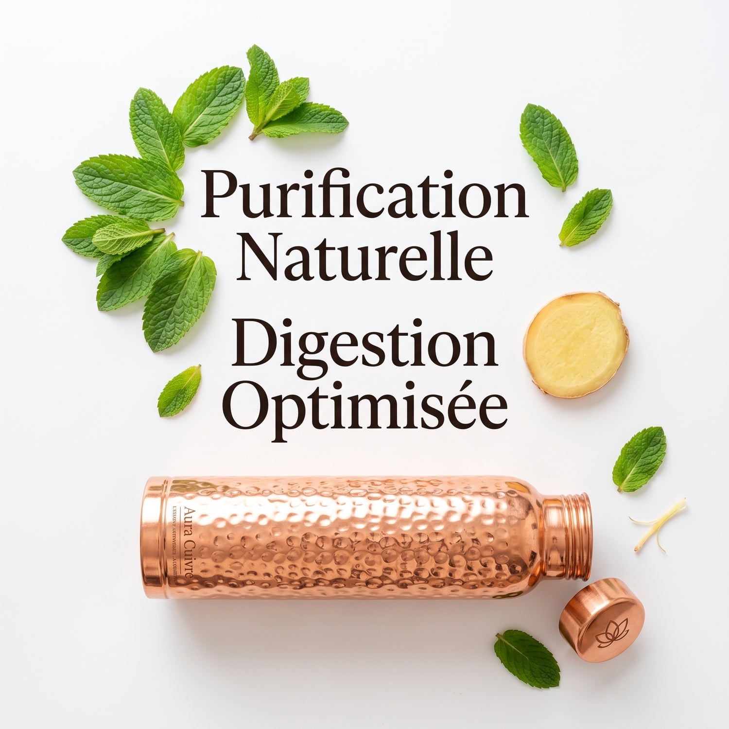 Gourde en Cuivre – Aura Cuivre | L’Eau Purifiée par le Cuivre