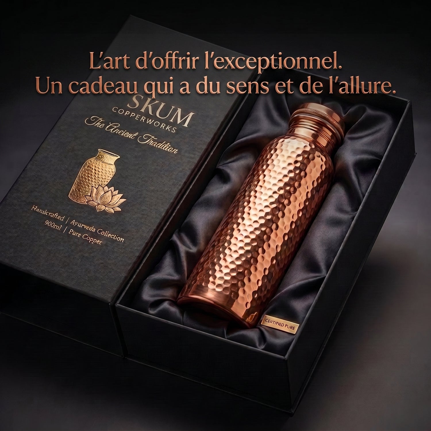 Gourde en Cuivre – Aura Cuivre | L’Eau Purifiée par le Cuivre